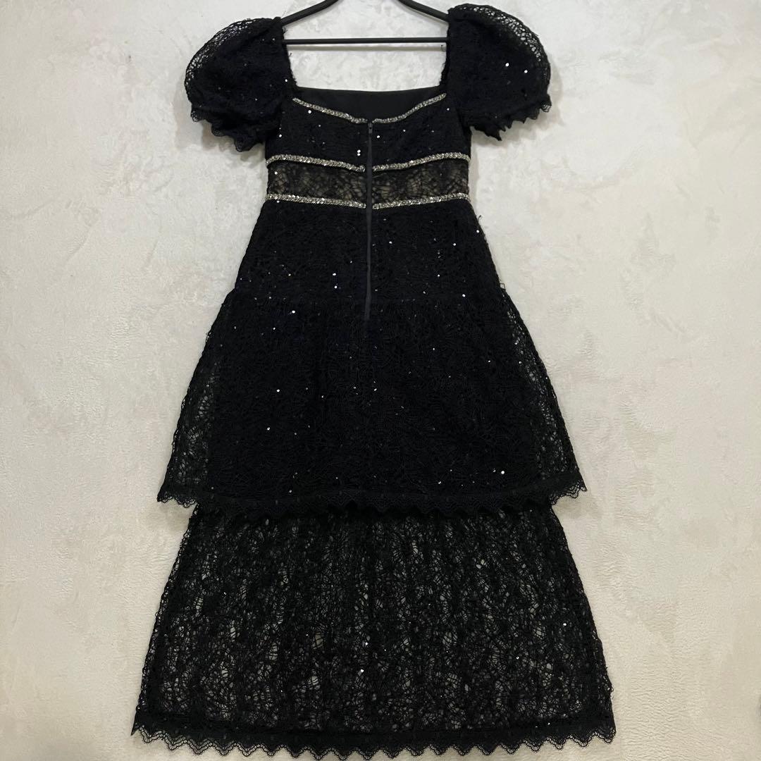 キャロル30美品♡セルフポートレート　クリスタル レイヤード レースドレス