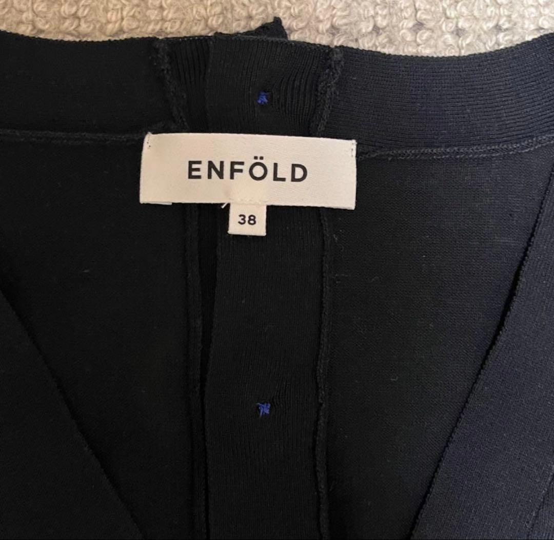 エンフォルド ENFOLD アシンメトリーカーディガン