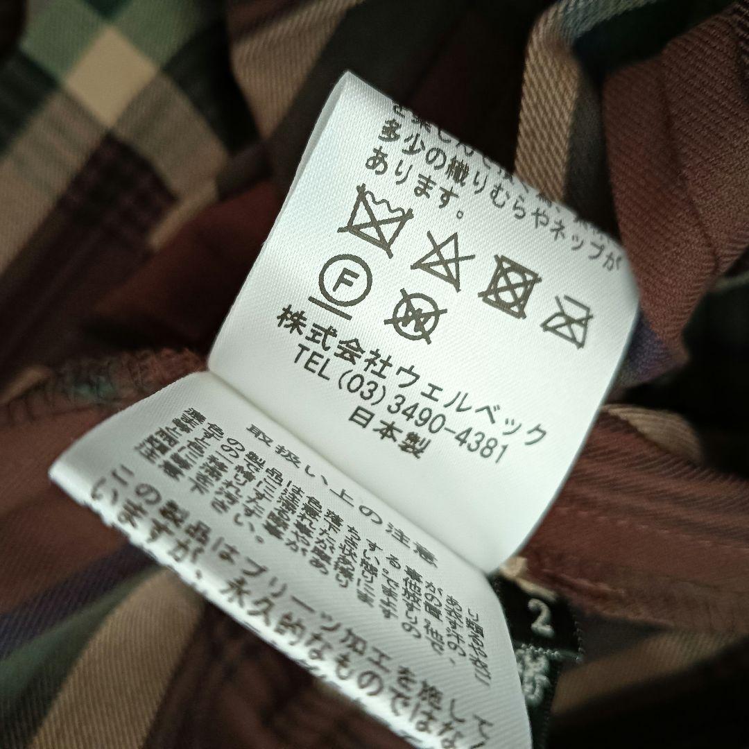 新品タグ付き j.sloane チェックプリーツ スカート日本製Mブラウン