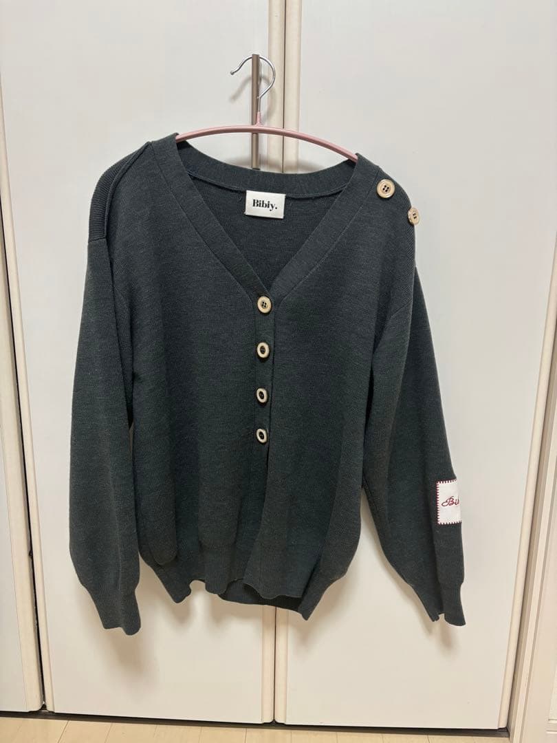 BIBIY DINER CARDIGAN グレー　カーディガン
