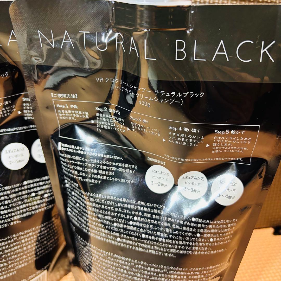 ビスケKURO ナチュラルブラッククリームシャンプー 400g 2本セット