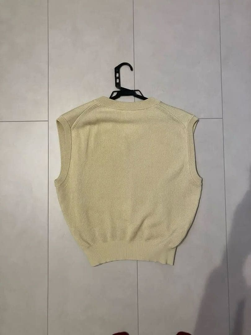 トップス AURALEE FLAT YARN RIB KNIT VEST Beige3