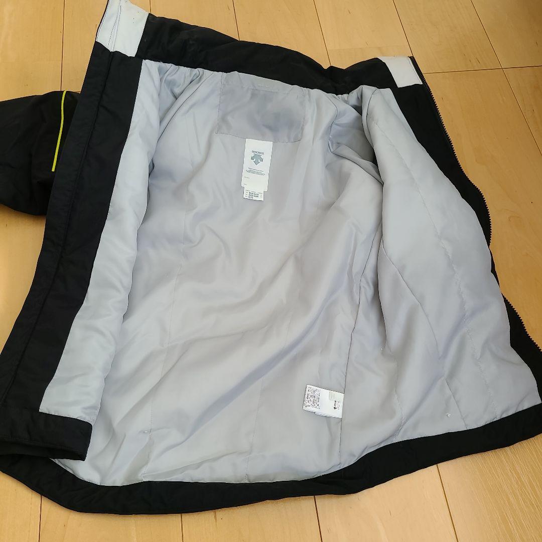 DESCENTE 子ども用スキーウェア 黒/黄緑 150cm