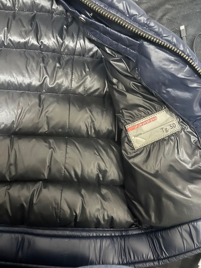 PRADA ネイビー ナイロン ベスト Tg 50