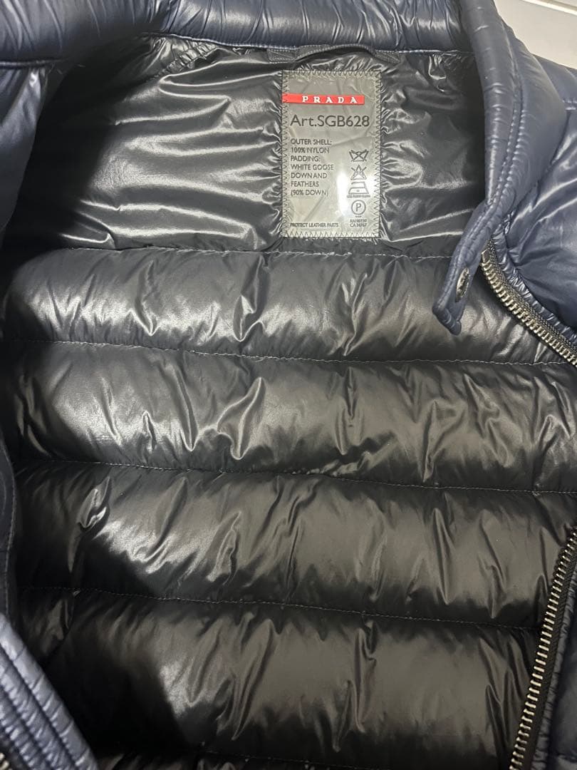 PRADA ネイビー ナイロン ベスト Tg 50
