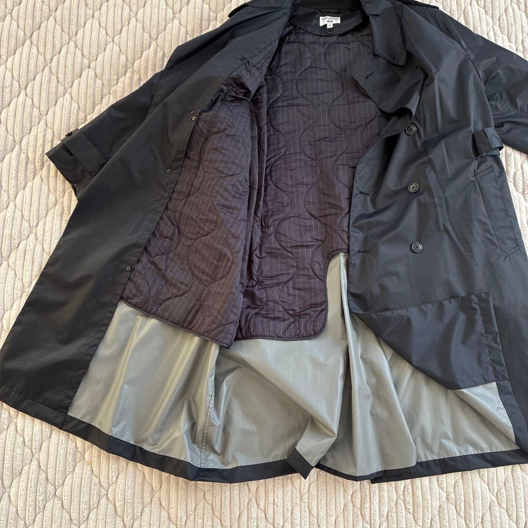 ユニクロコラボ　3XL 紺　中綿ライナー　ステンカラーコート　大きいサイズ