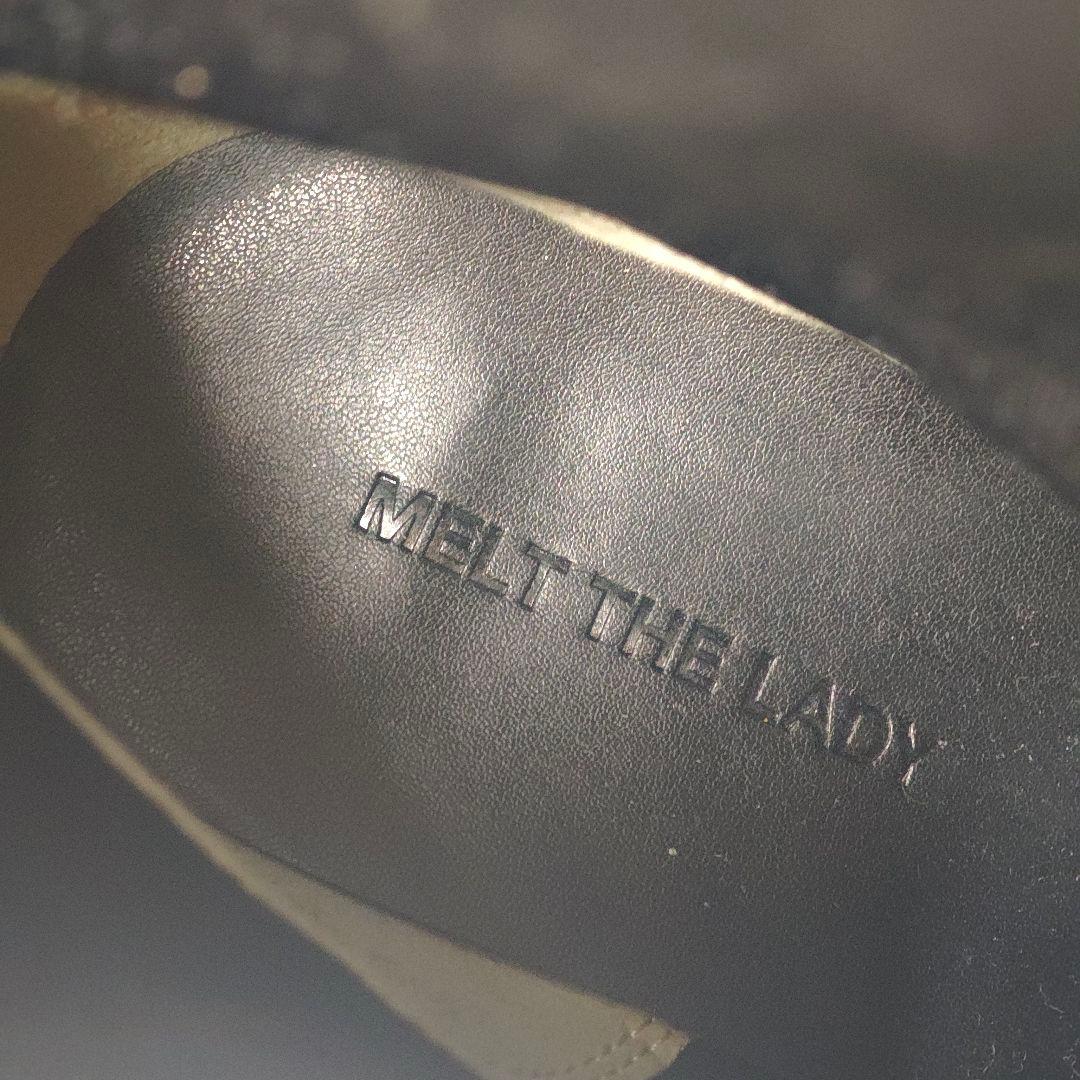 【美品】MELT THE LADY エナメル ショートブーツ 38 黒