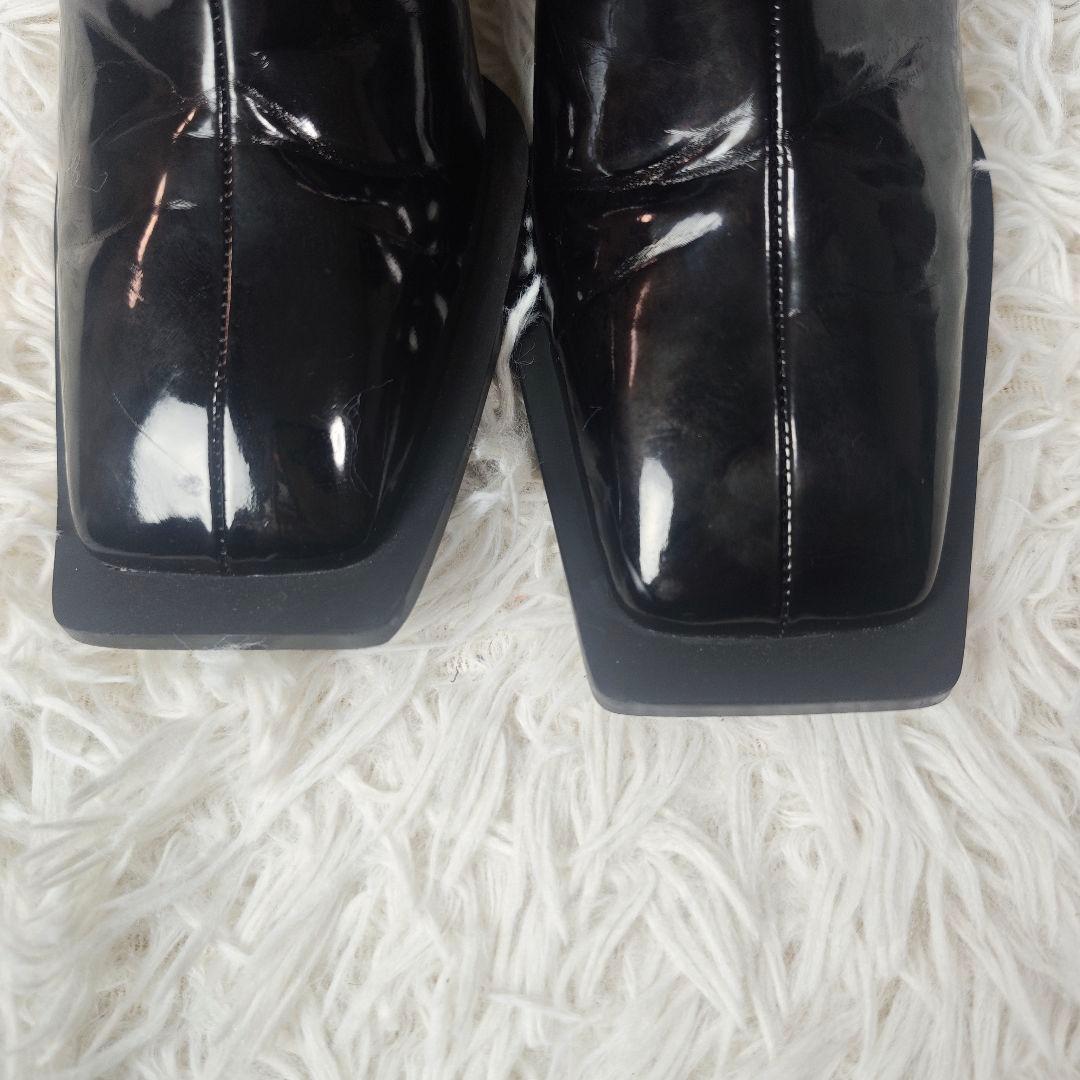 【美品】MELT THE LADY エナメル ショートブーツ 38 黒