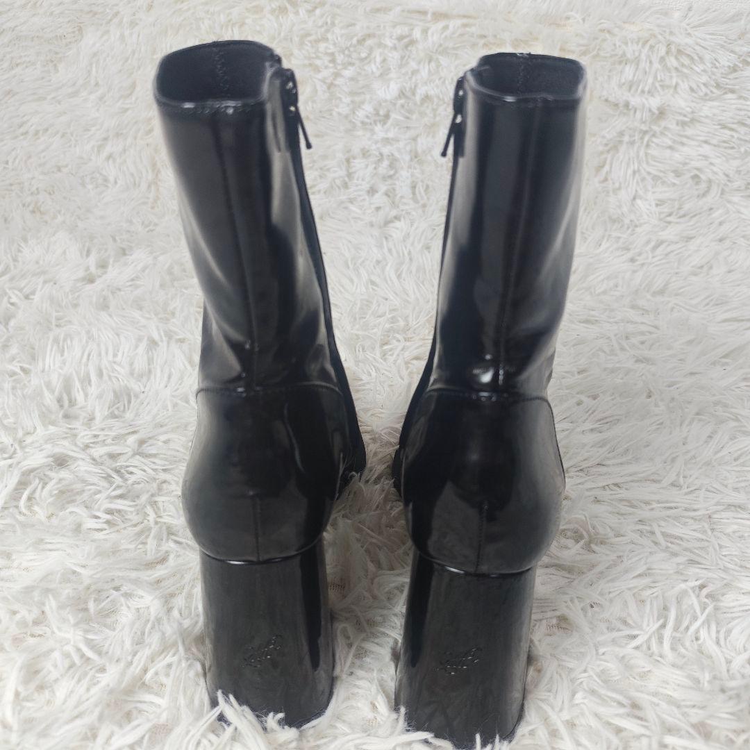 【美品】MELT THE LADY エナメル ショートブーツ 38 黒