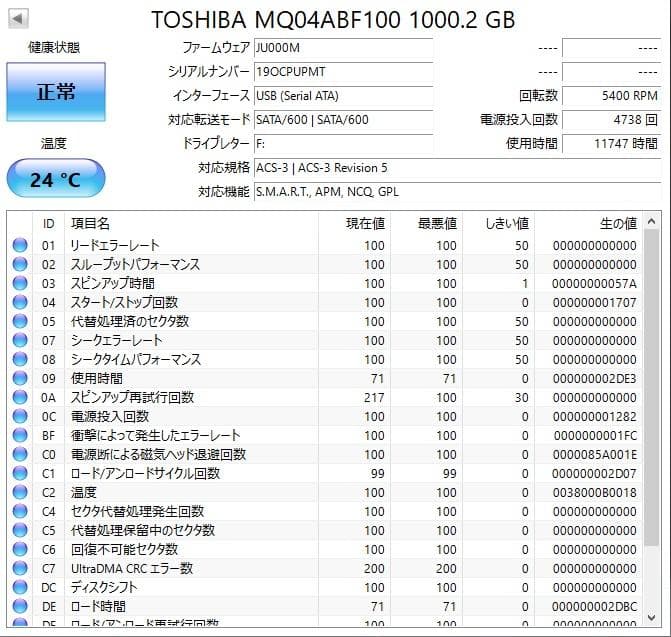 ✨4個セット✨HDD 1000GB✨大容量1TB✨2.5インチ✨03-05