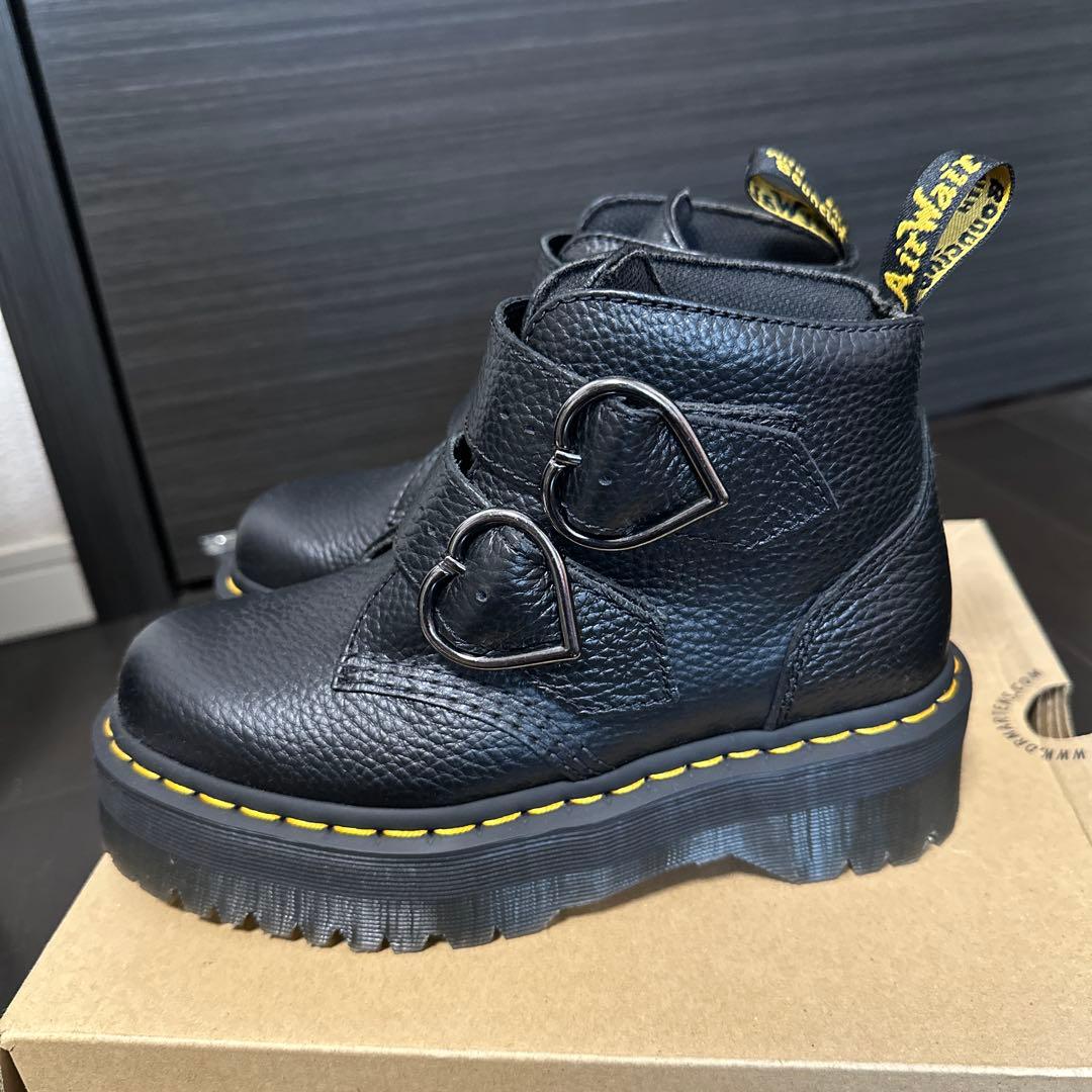 靴 Dr.Martens DEVON HEART BLACK UK4 23cm