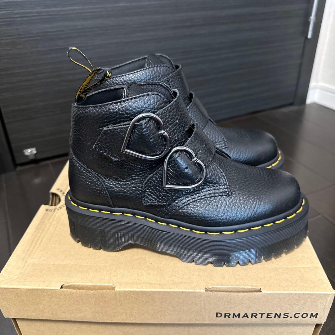 靴 Dr.Martens DEVON HEART BLACK UK4 23cm