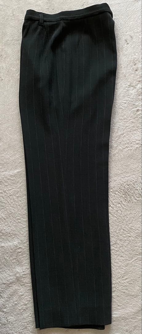 特価❤︎パンツスーツ ❤︎JIL SANDER❤︎墨黒x茶系ストライプ ダブル袖