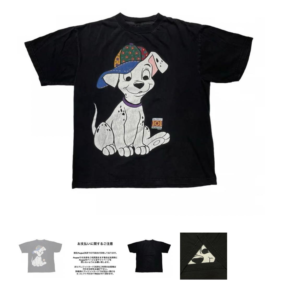 トップス DISNEY VINTAGE 101 DOGS BIG PRINT XL