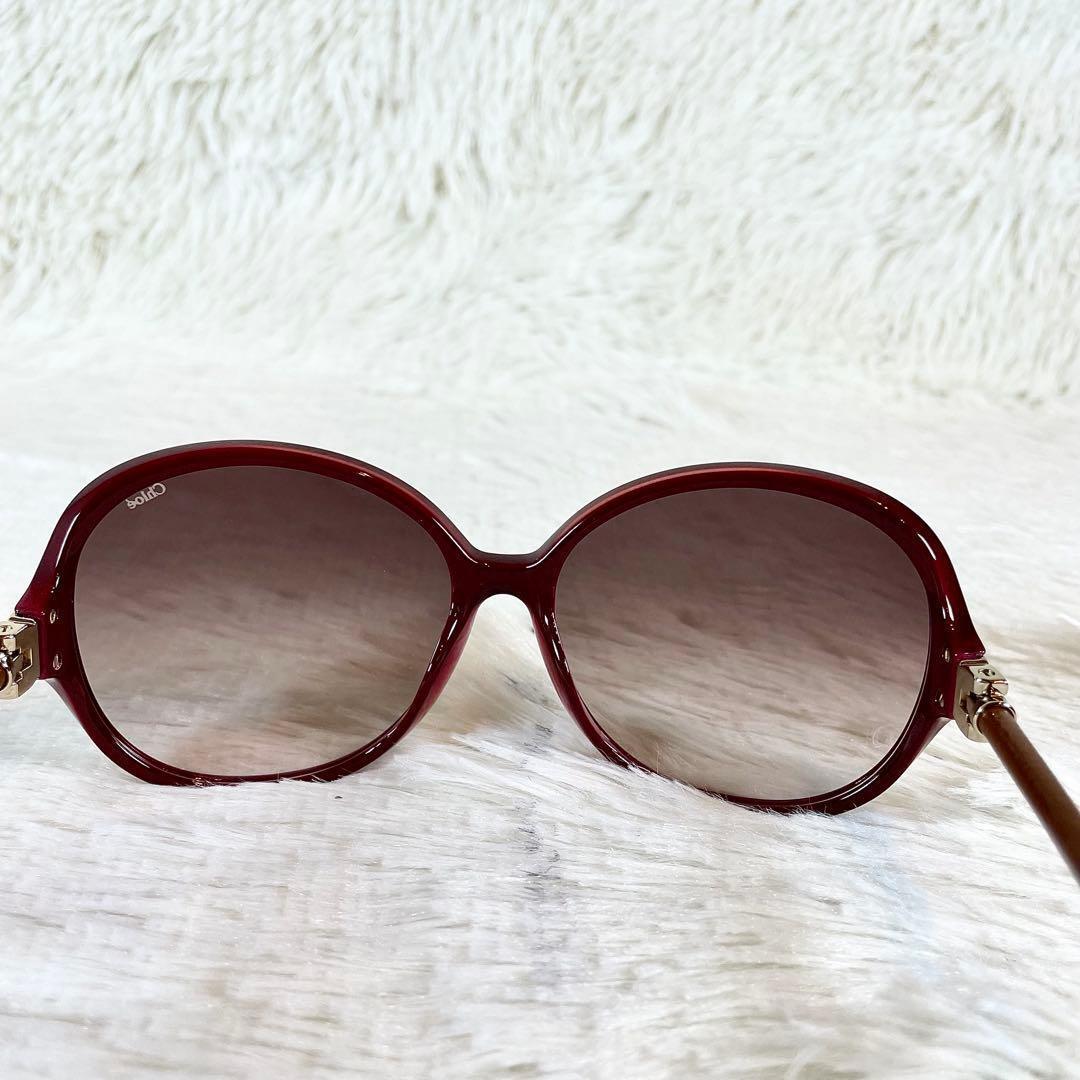 極美品　Chloe　クロエ　サングラス　CE639SL　レッドレンズ・フレーム