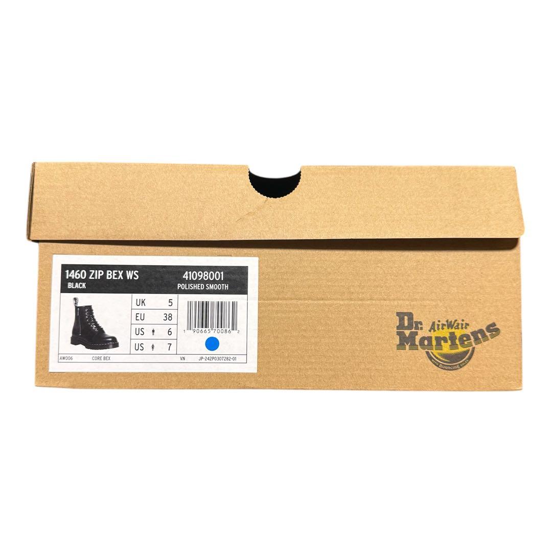 【極美品】ドクターマーチン 厚底 サイドジップ ホワイトステッチ 8ホール 24