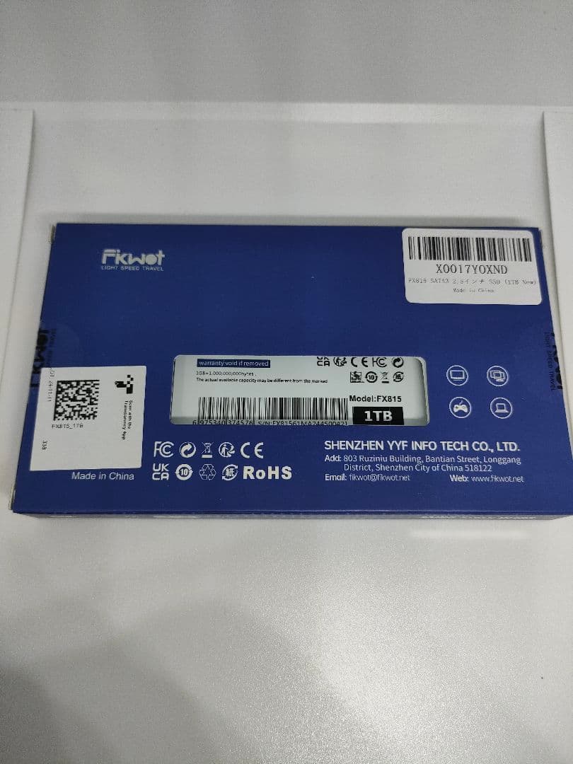 新品未開封 Fikwot 2.5インチ SSD 1TB FX815 ③