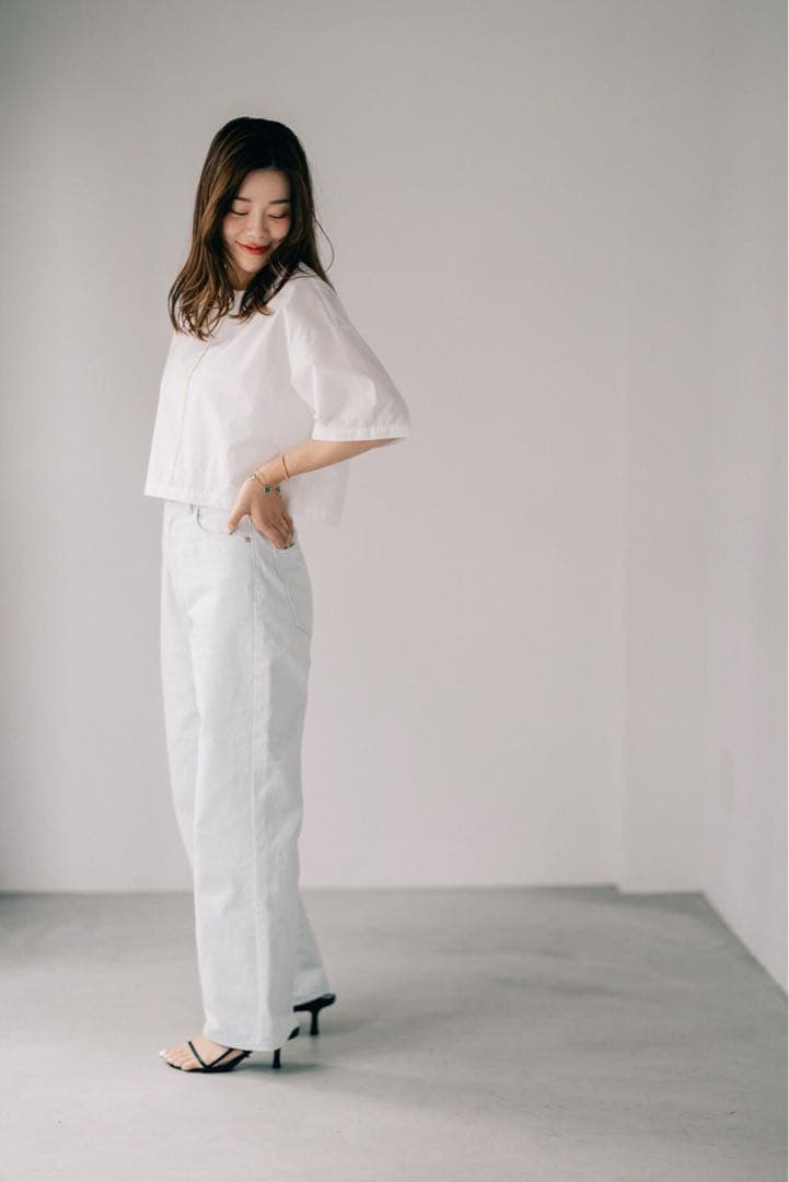 pois ポワ　one wash denim ワンウォッシュデニム