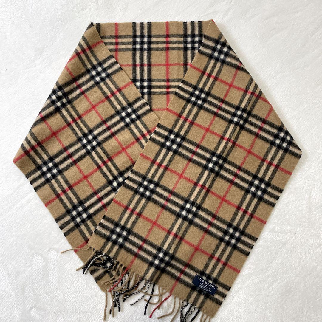 極美品⭐︎ BURBERRY LONDON カシミヤ100％　大判　マフラー