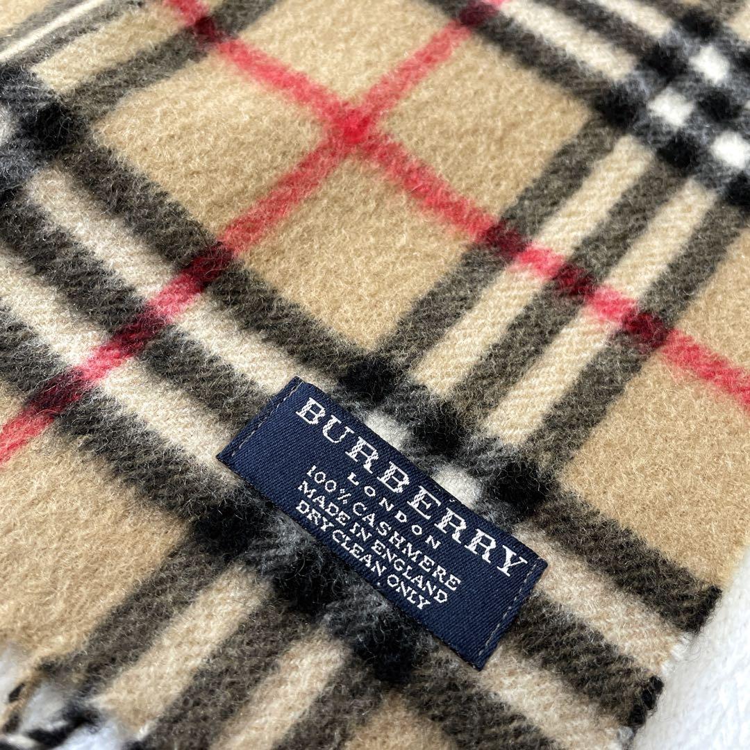 極美品⭐︎ BURBERRY LONDON カシミヤ100％　大判　マフラー