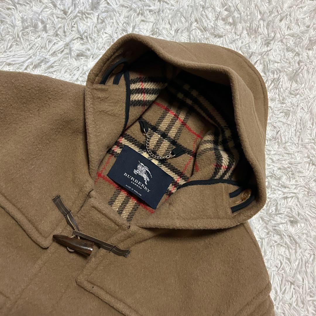 【英国製】Burberrys バーバリー ノバチェック ダッフルコート フード