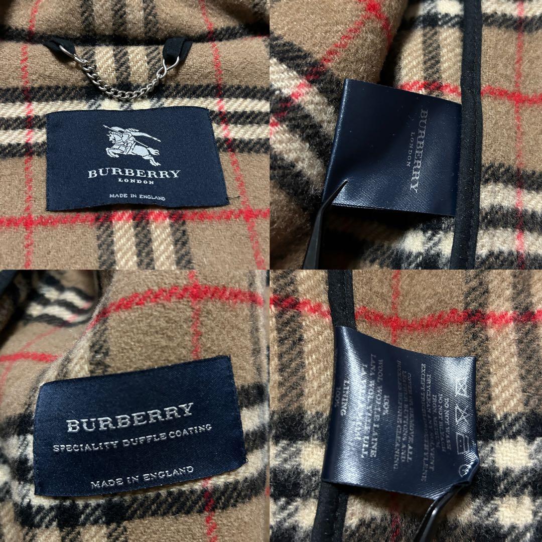 【英国製】Burberrys バーバリー ノバチェック ダッフルコート フード