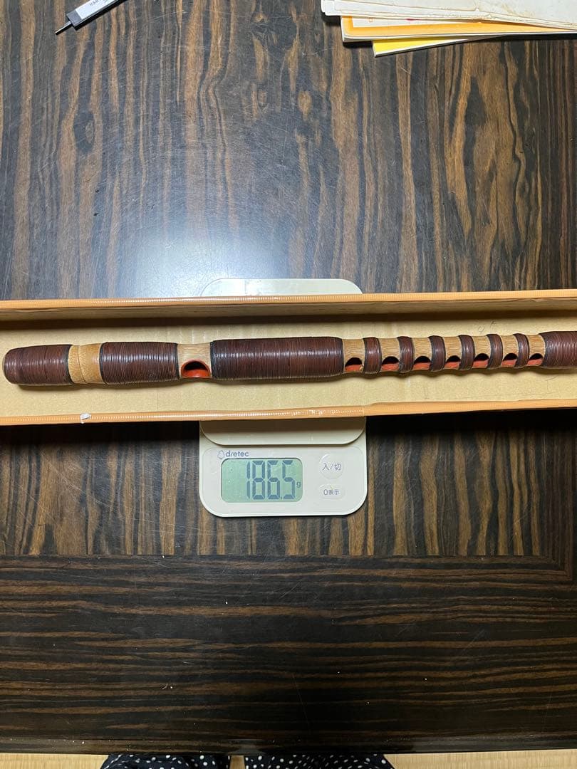 上級者用龍笛　本煤竹籐巻　極太管