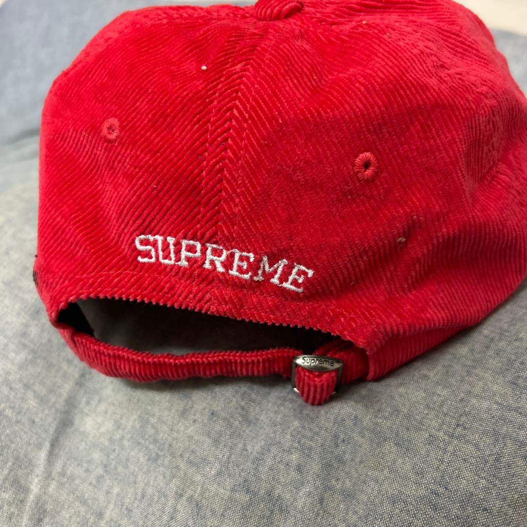 み*様 【Supreme】コーデュロイ Sロゴ 6パネル キャップ レッド