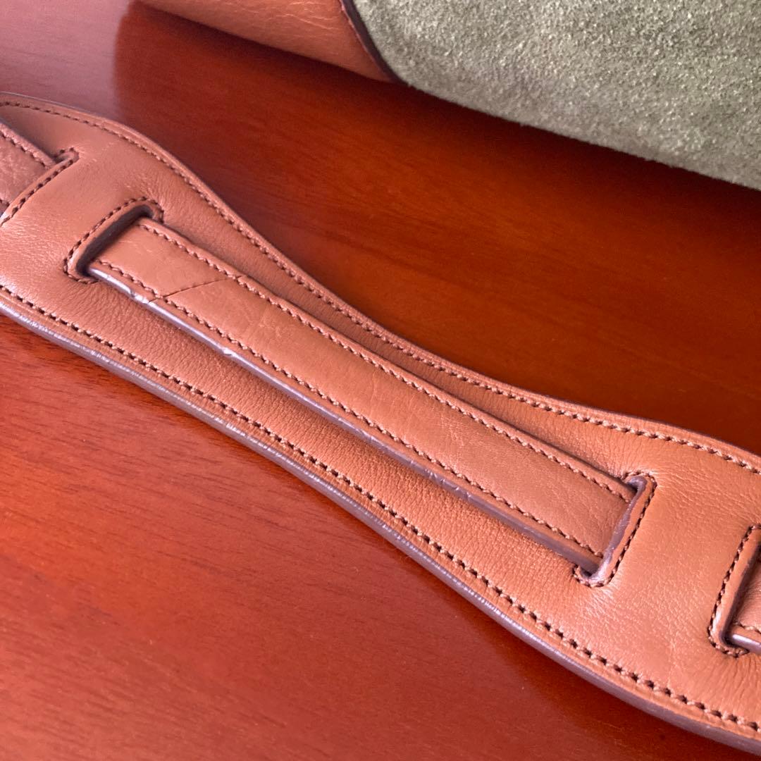 popoさま　COLE HAAN オリーブグリーン スエード ボストンバッグ