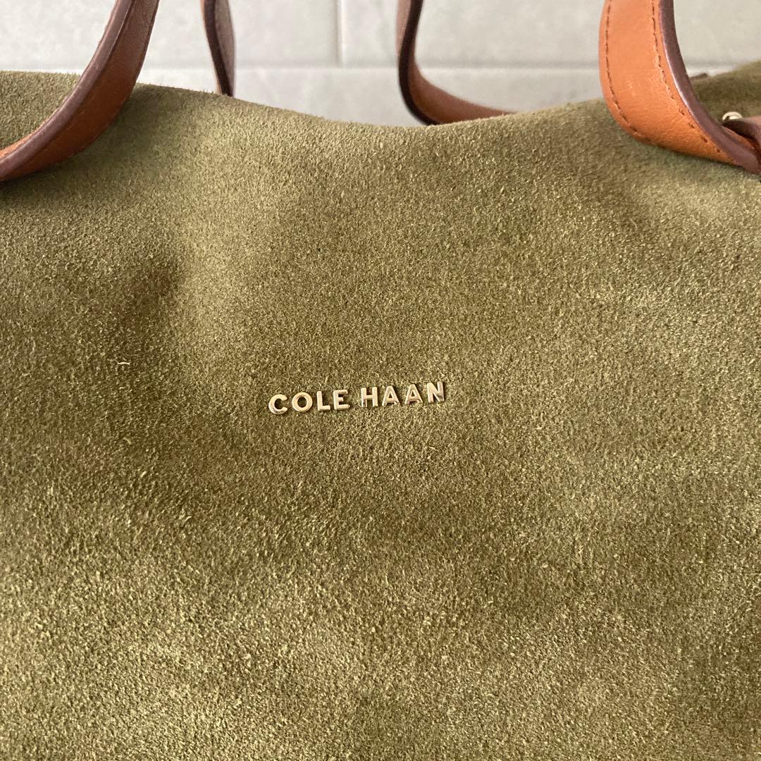 popoさま　COLE HAAN オリーブグリーン スエード ボストンバッグ