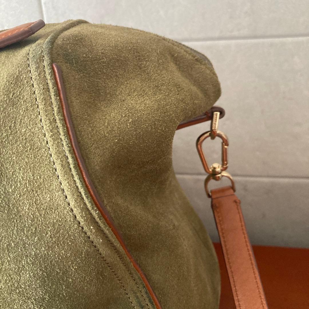 popoさま　COLE HAAN オリーブグリーン スエード ボストンバッグ