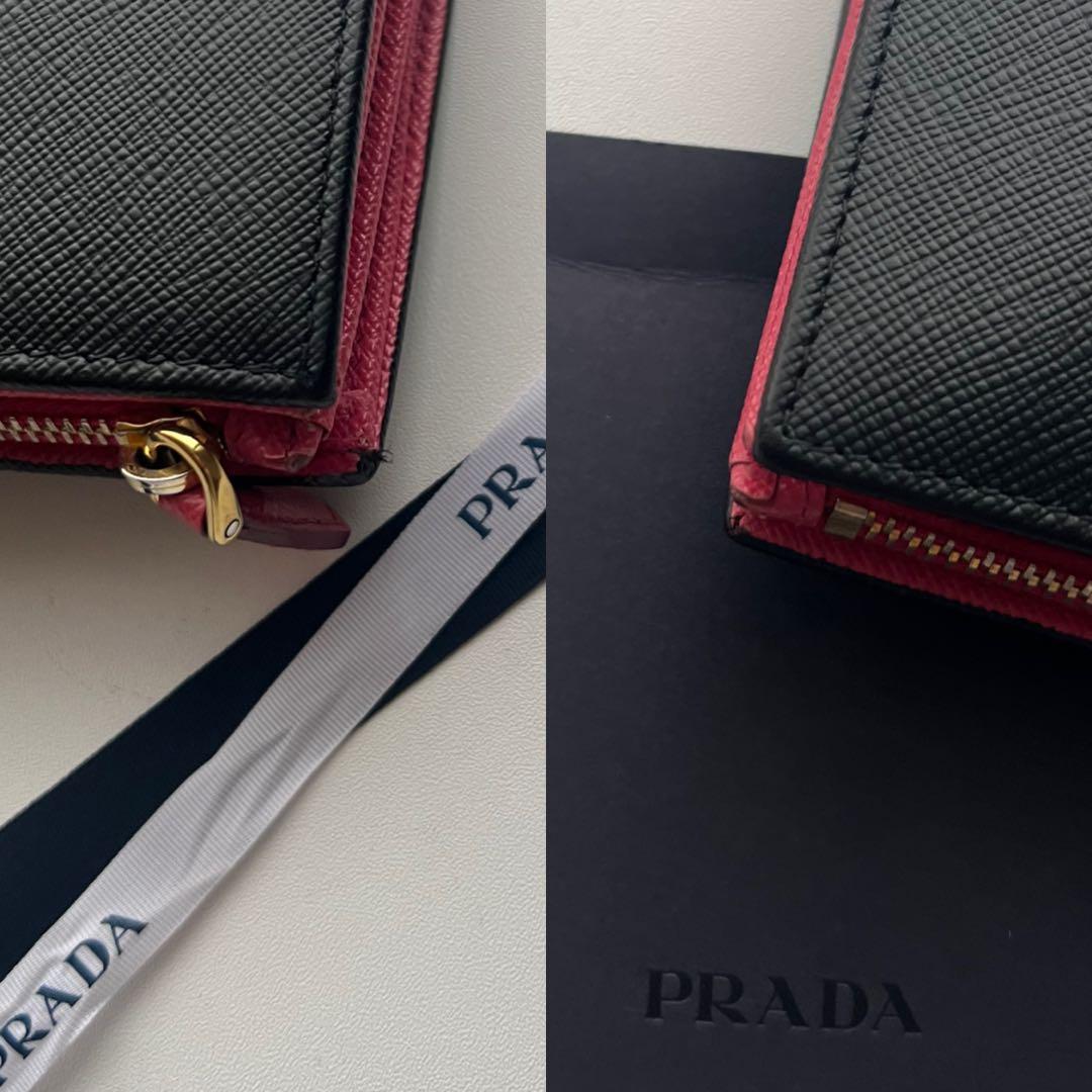 257 美品 PRADA プラダ 2つ折り財布