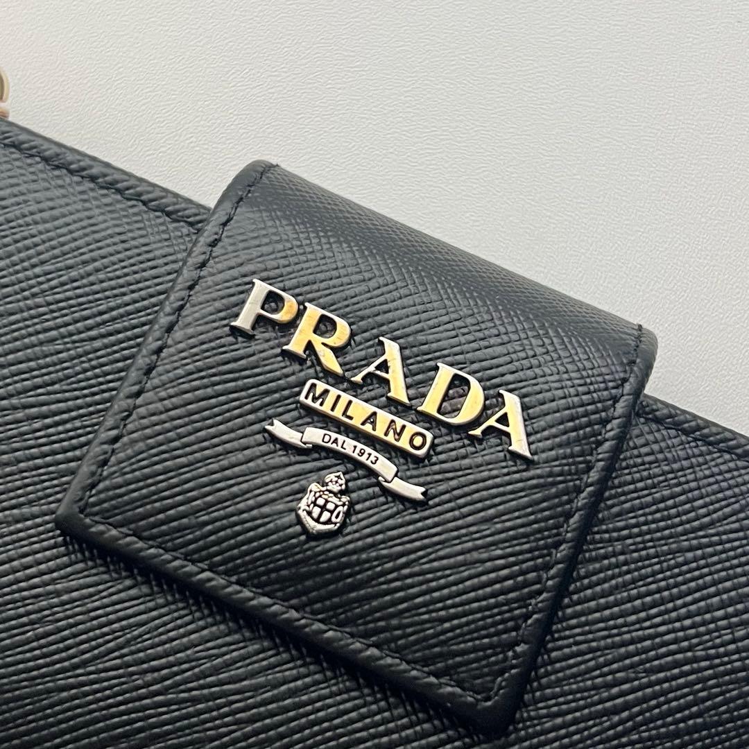 257 美品 PRADA プラダ 2つ折り財布
