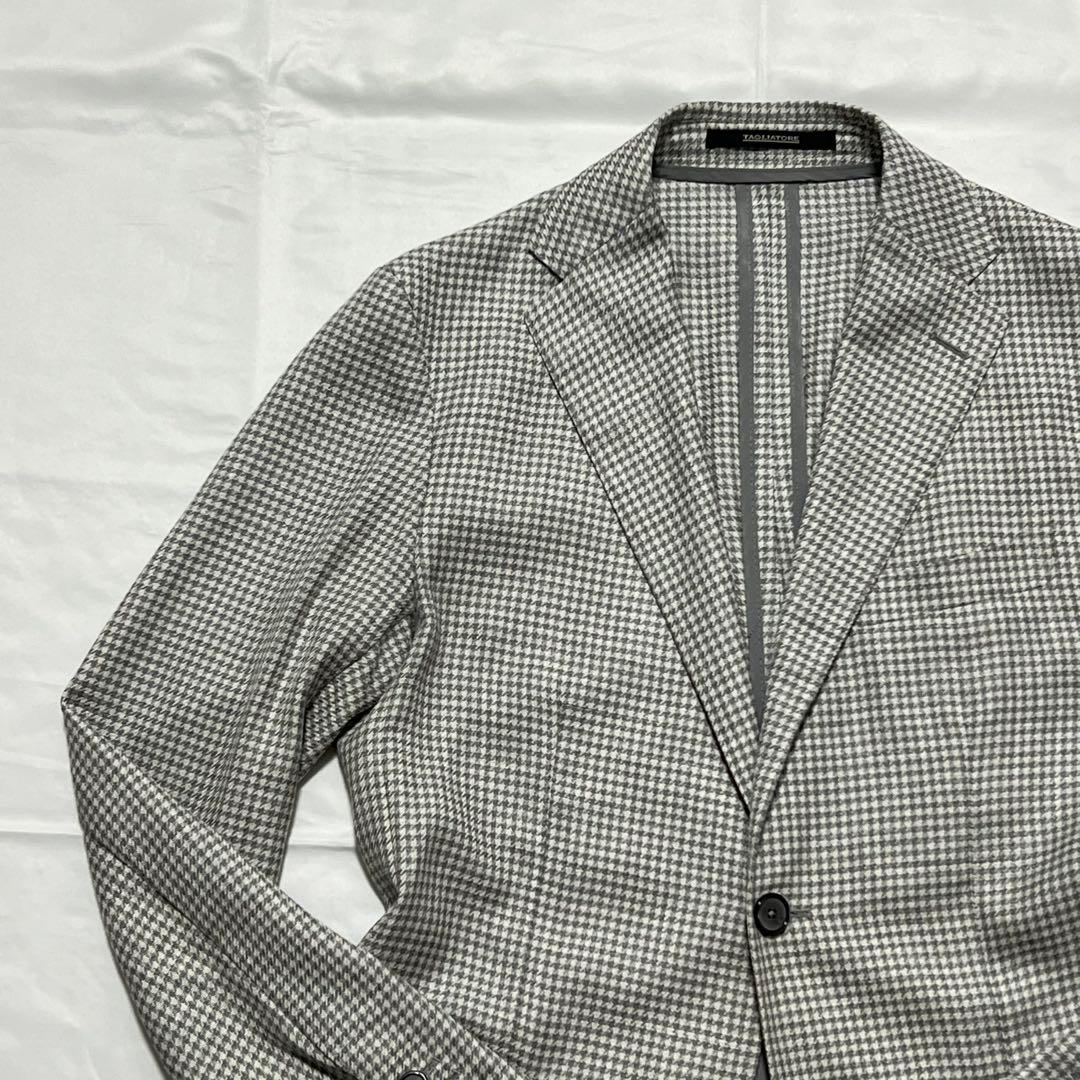 極美品✨️近年モデル タリアトーレ アンコン ジャケット グレー シルク混 千鳥