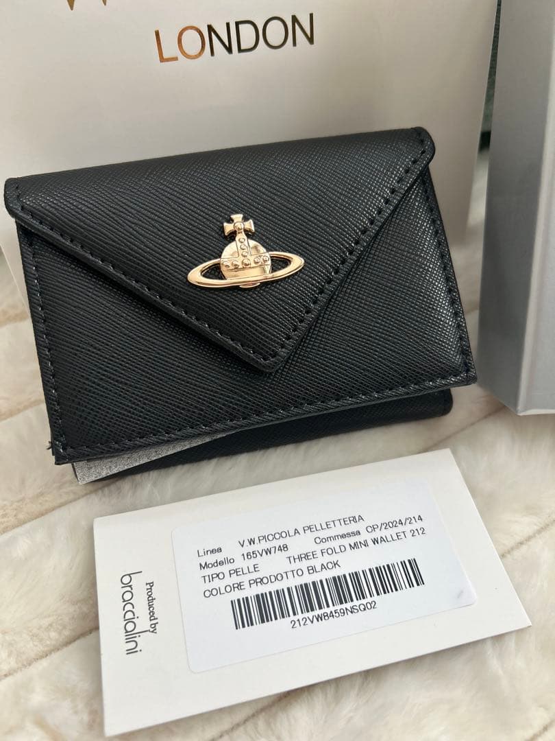 Vivienne Westwood 三つ折り財布 ブラックオーブ 箱・紙袋付き