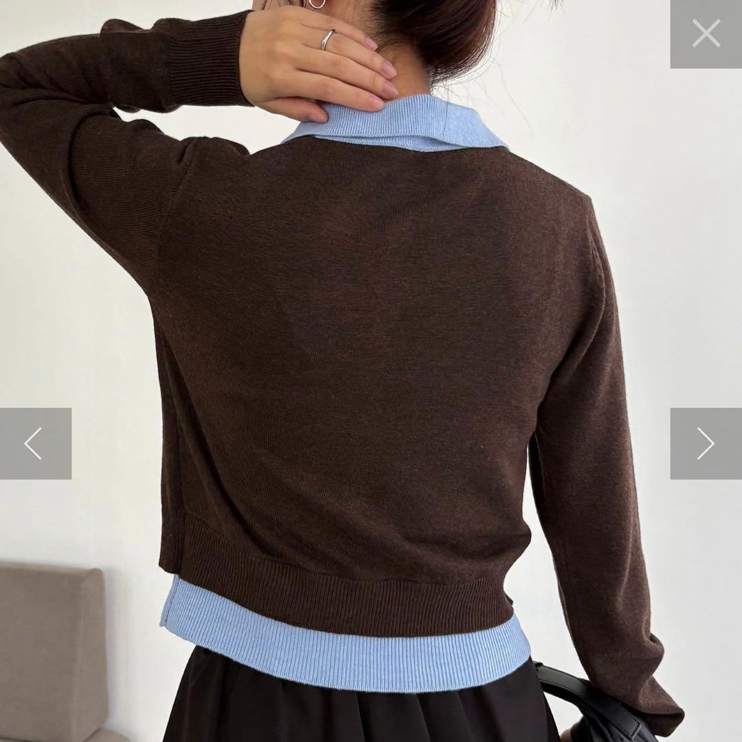 CAPRICIEUX LE'MAGE レマージュレイヤードポロニットカーディガン