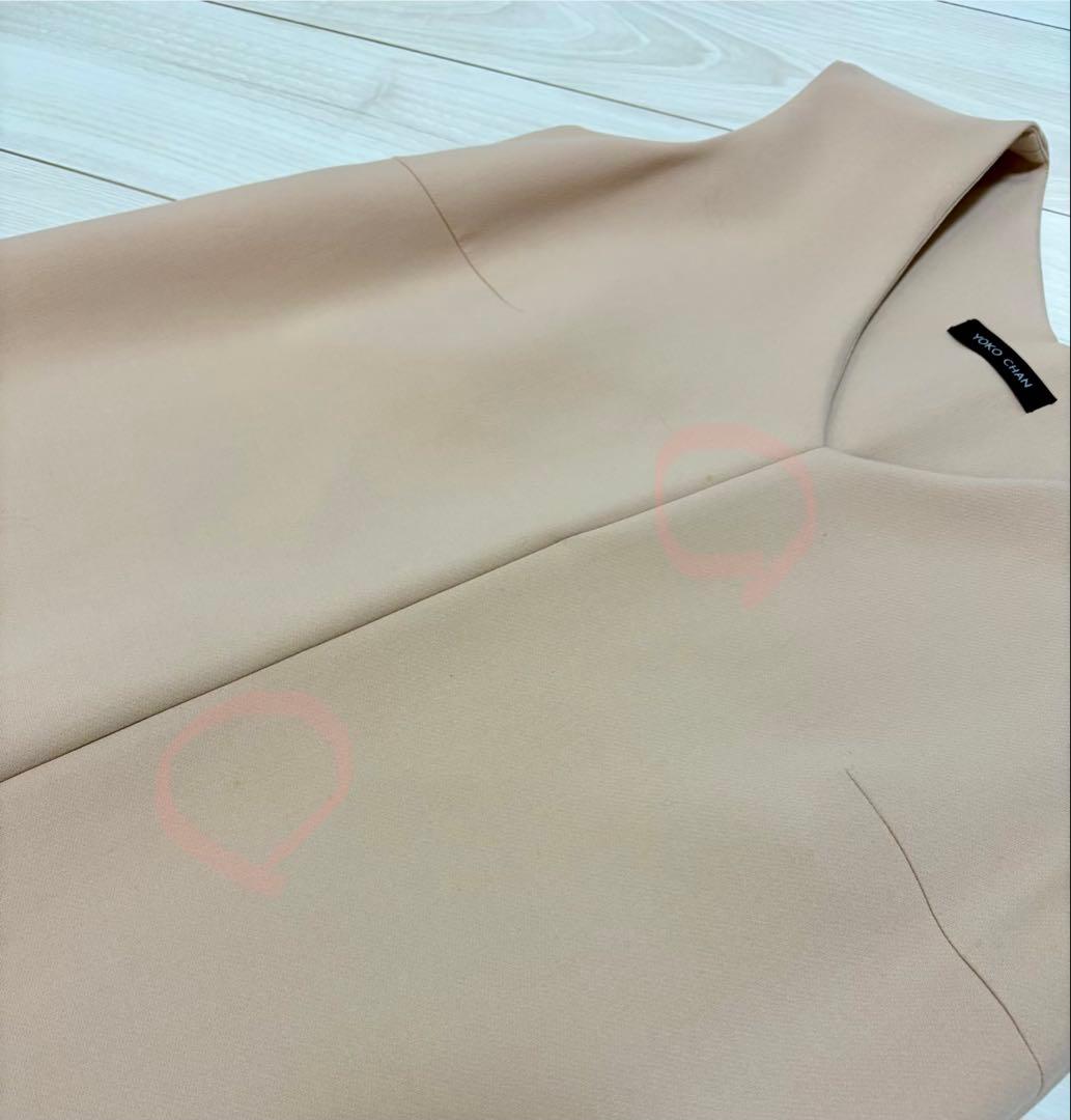 お値下げ‼︎【美品】YOKO CHAN ベージュ ノースリーブ ワンピース36