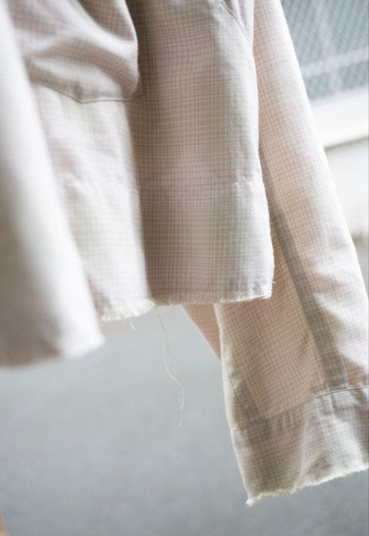 ジャケット・アウター ANCELLM OMBRECHECK SHORT ZIPUP SHIRT