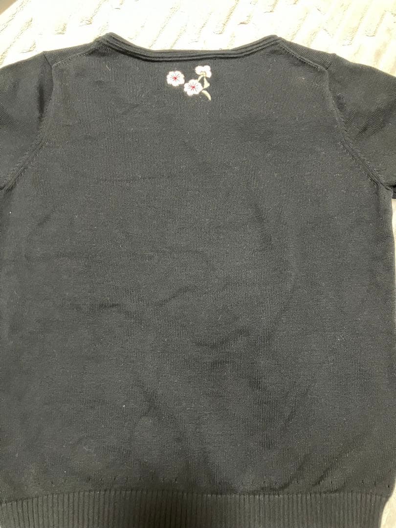 KEITA MARUYAMA サイズ1 黒 半袖ニットトップス　梅　桜