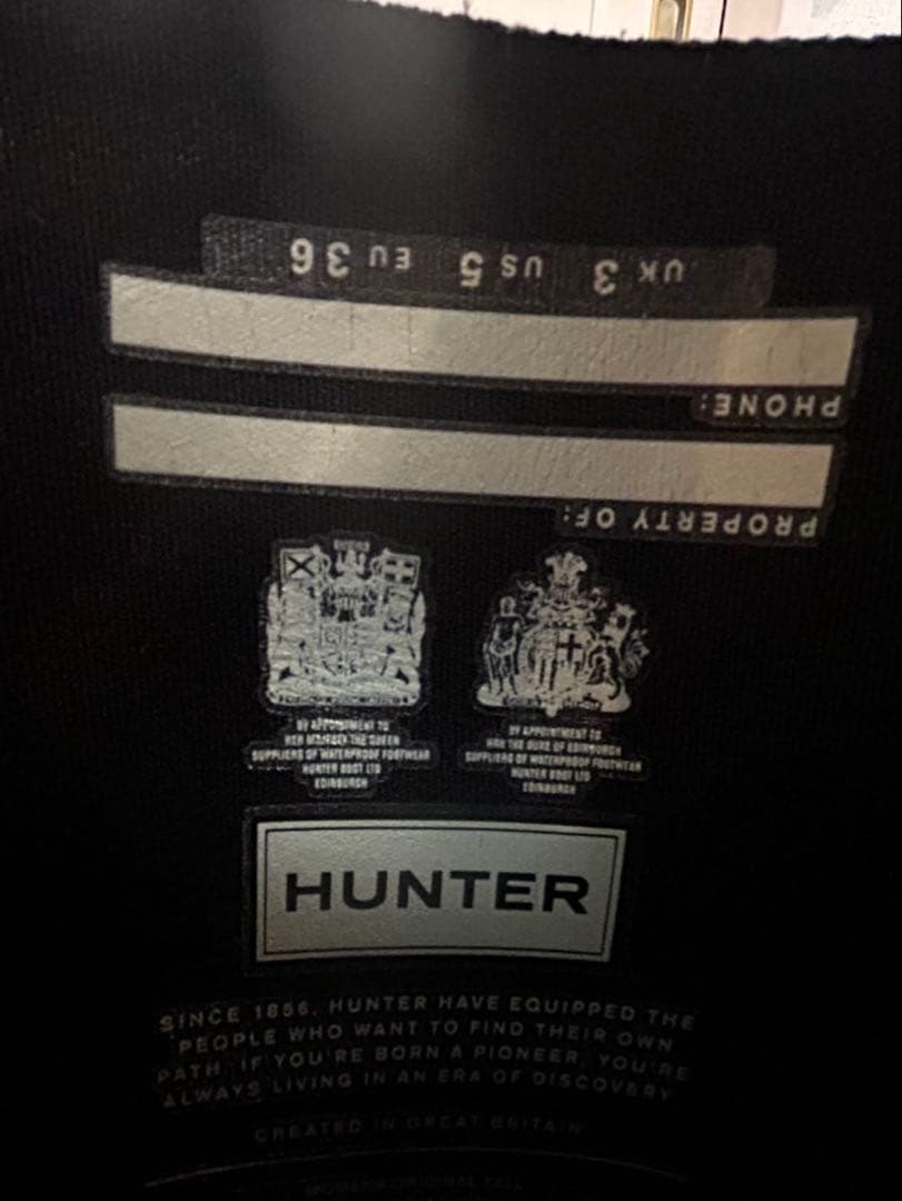 こ*ろ様 美品★HUNTER ブラック ロング　レインブーツ箱付き