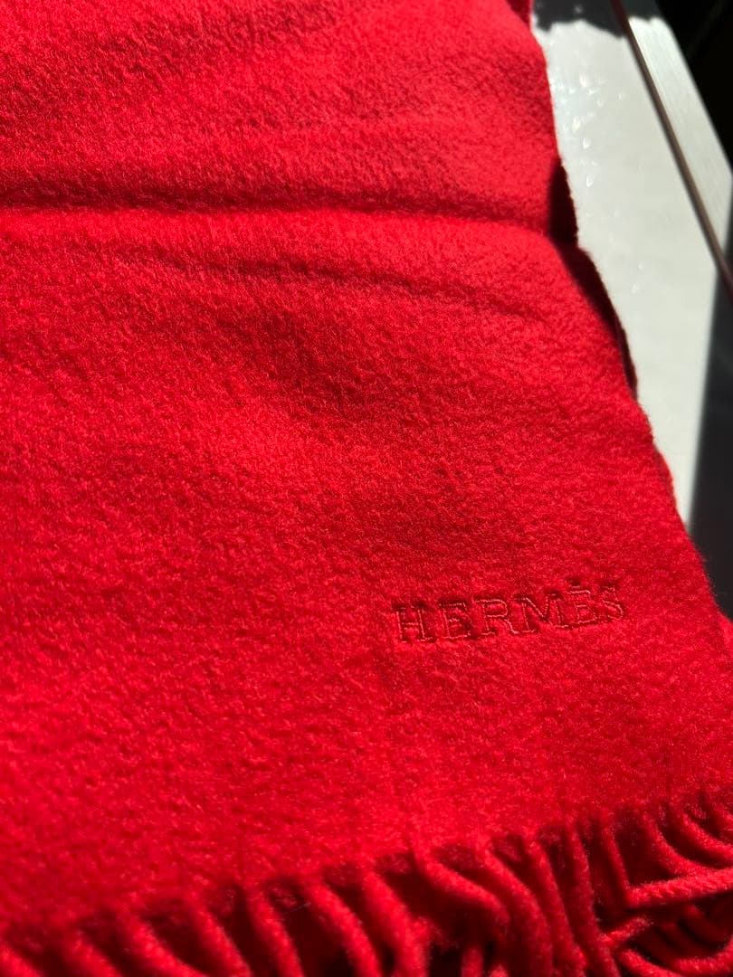 HERMES エルメス　ビッグサイズ　カシミヤ　ショール　ストール　ヴィンテージ