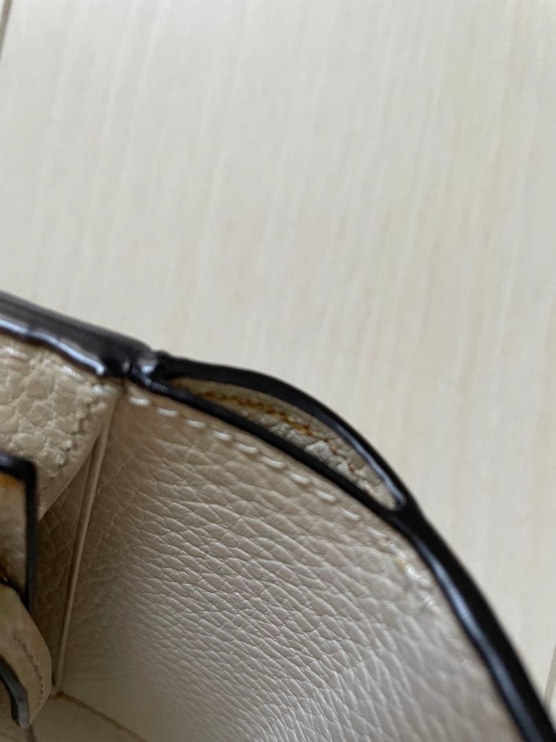 【付属品完備】GUCCI GGマーモント 2つ折り財布 アイボリー