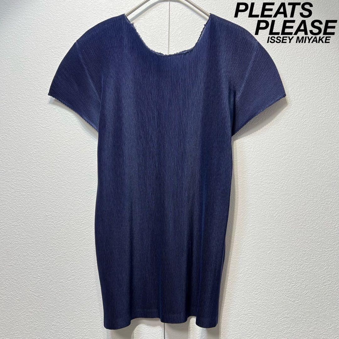 希少 美品 プリーツプリーズ イッセイミヤケ プリーツ デザイン Tシャツ 3