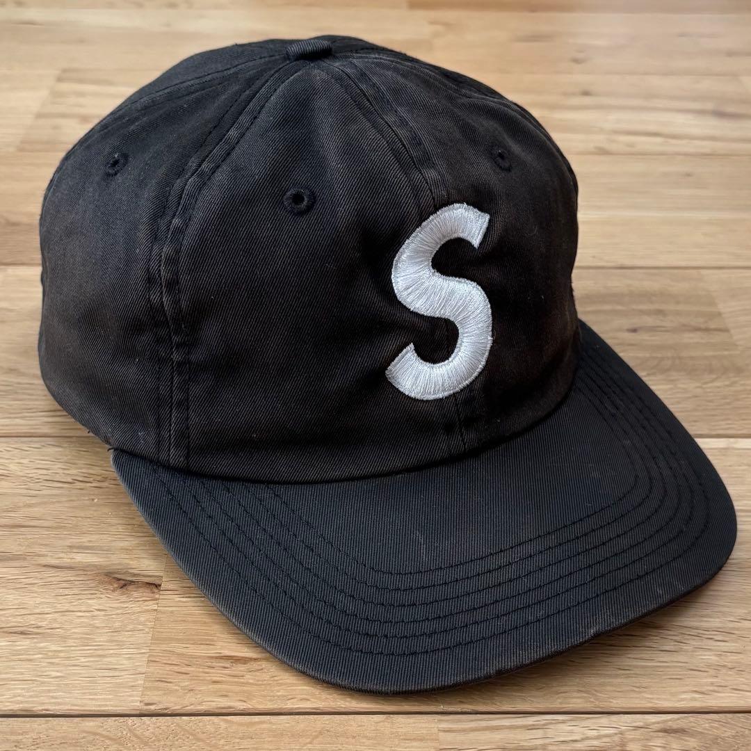 【希少】Supreme S Logo 6-Panel 黒 Cap Sロゴ