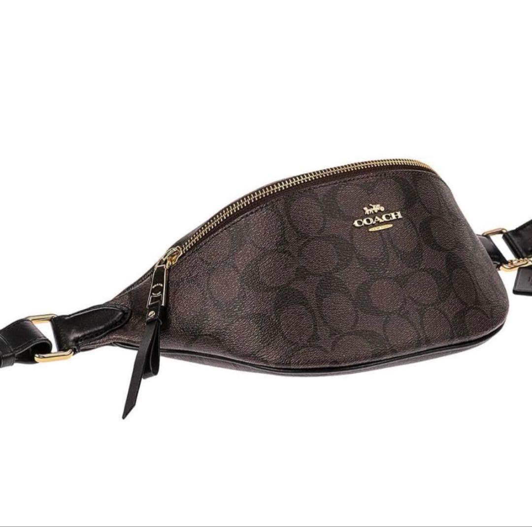 COACH コーチ　ウエスト　バッグ　ブラウン