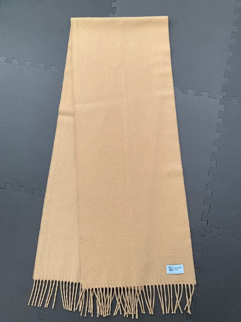 Johnstons of Elgin カシミヤ マフラー キャメル