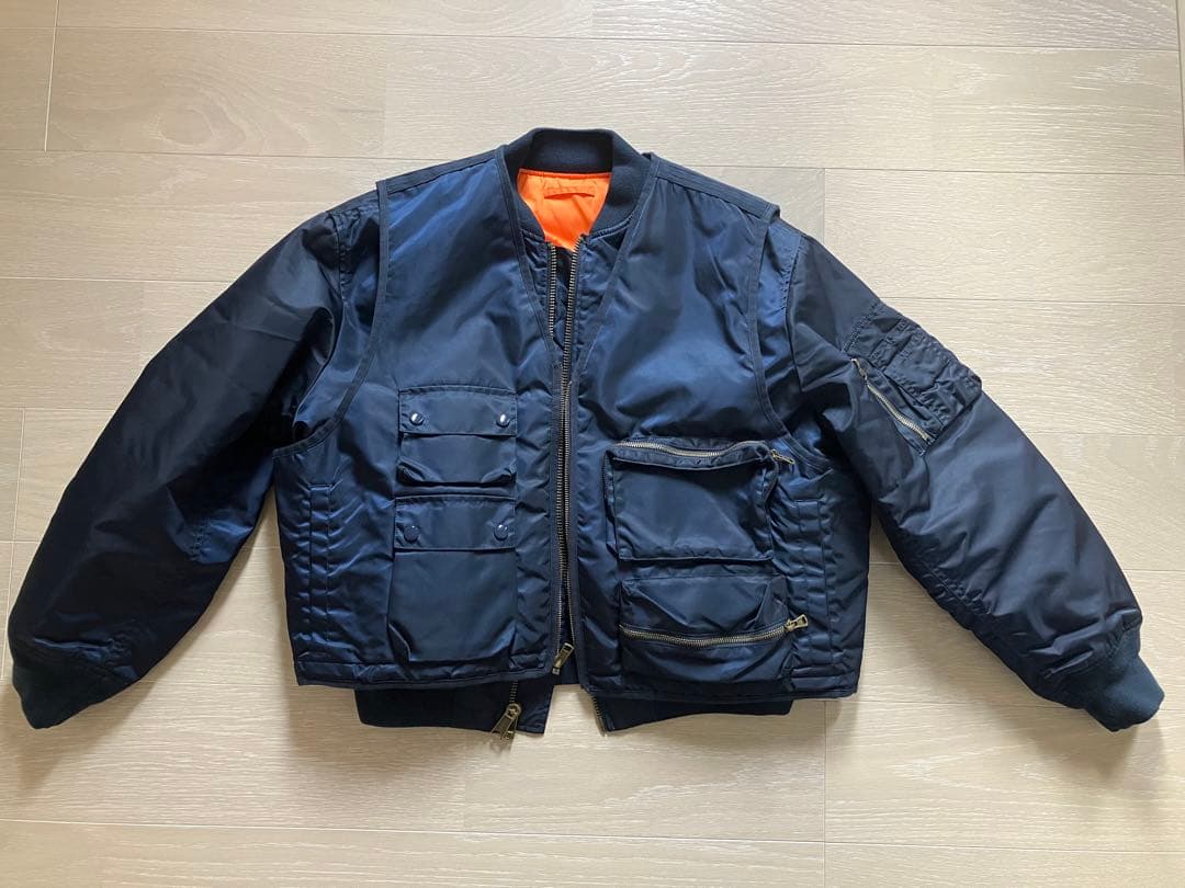 ⭐️一瞬⭐️Supreme 2-in-1 MA-1 + Vest \"NAVY\"