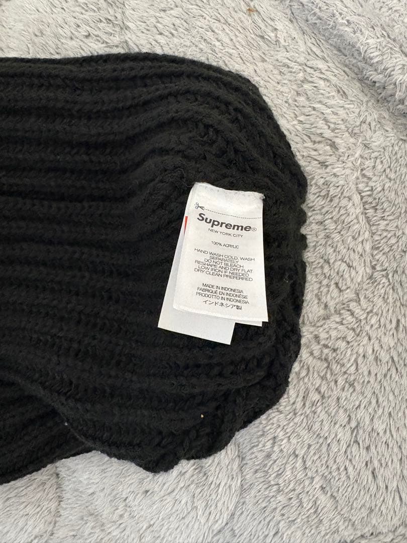 Supreme Ribbed Baenie ビーニー ニット帽　黒