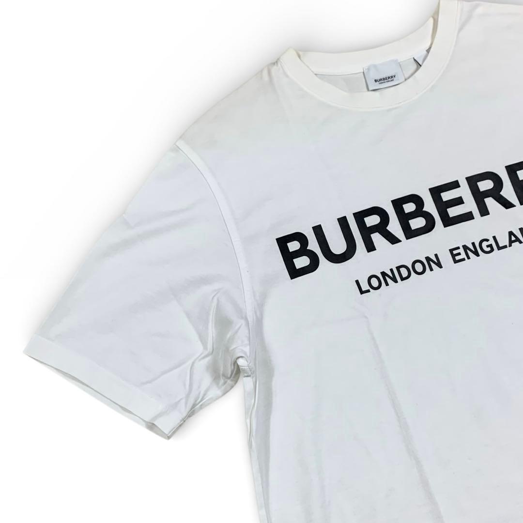 BURBERRY バーバリー　センターロゴTシャツ　Mサイズ　白