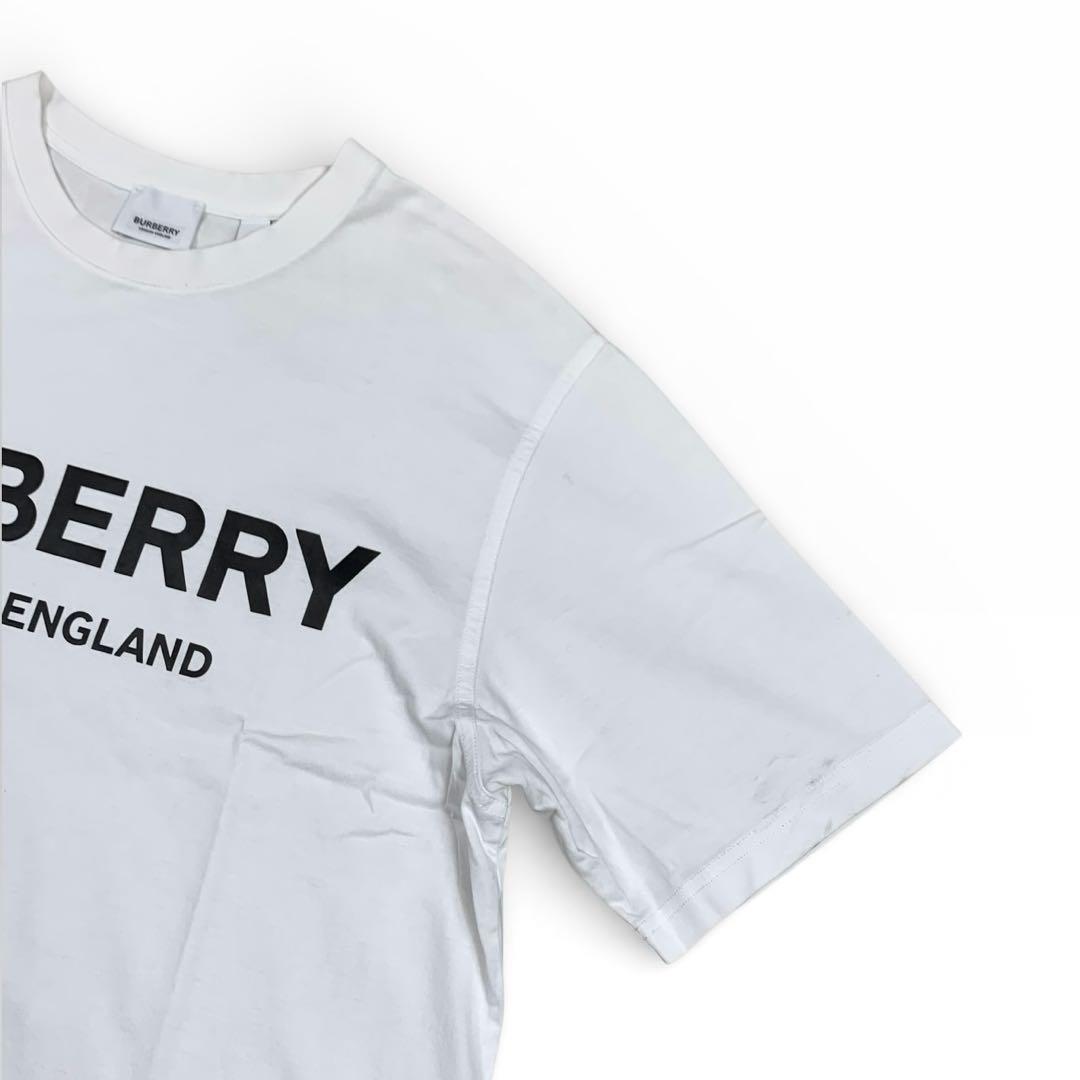 BURBERRY バーバリー　センターロゴTシャツ　Mサイズ　白